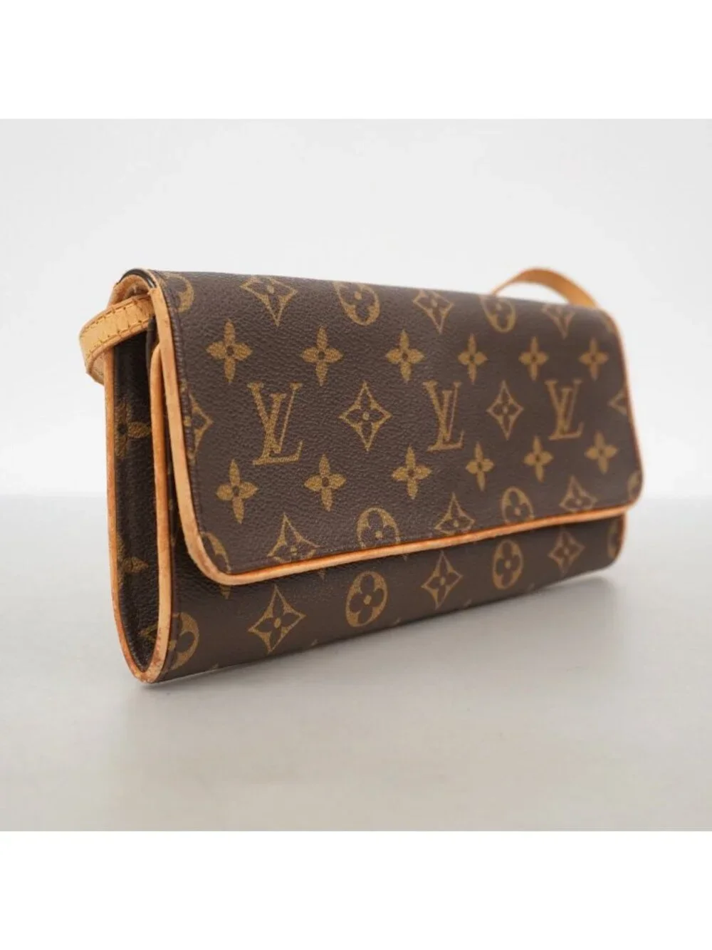 Louis Vuitton Shoulder Bag Monogram Pochette Twin GM Brown